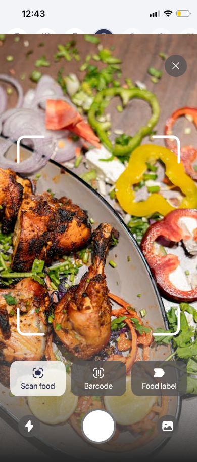 Lila app screen: Snap a meal. See the trigger